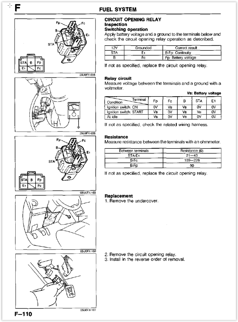 Miata Fuel Pump Wiring Diagram